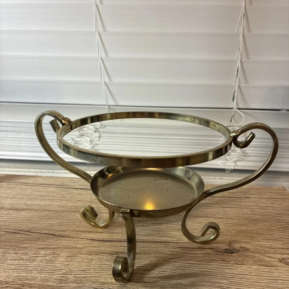 Retired Home‎ Interiors Brass Colored Candle Holder